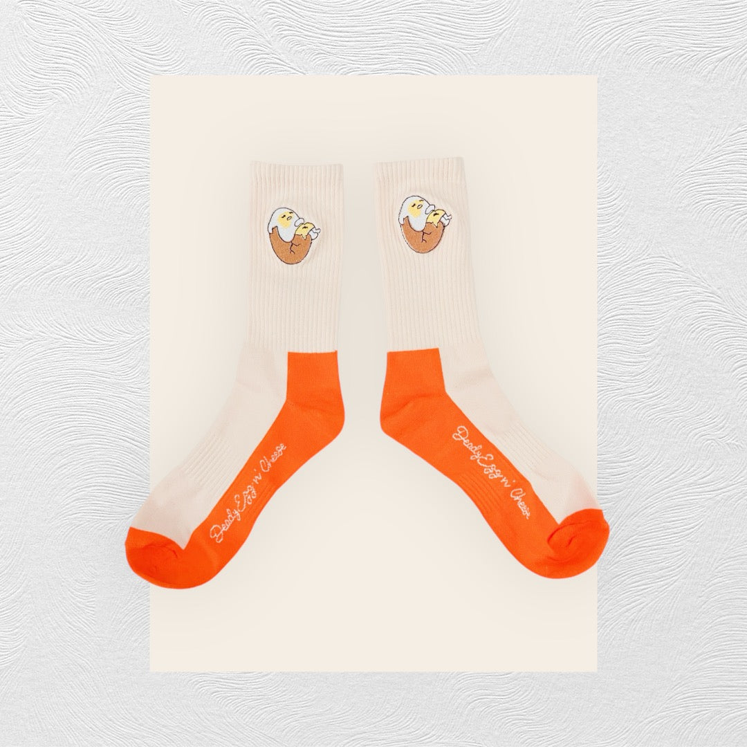 "DEADY EGG" Socks